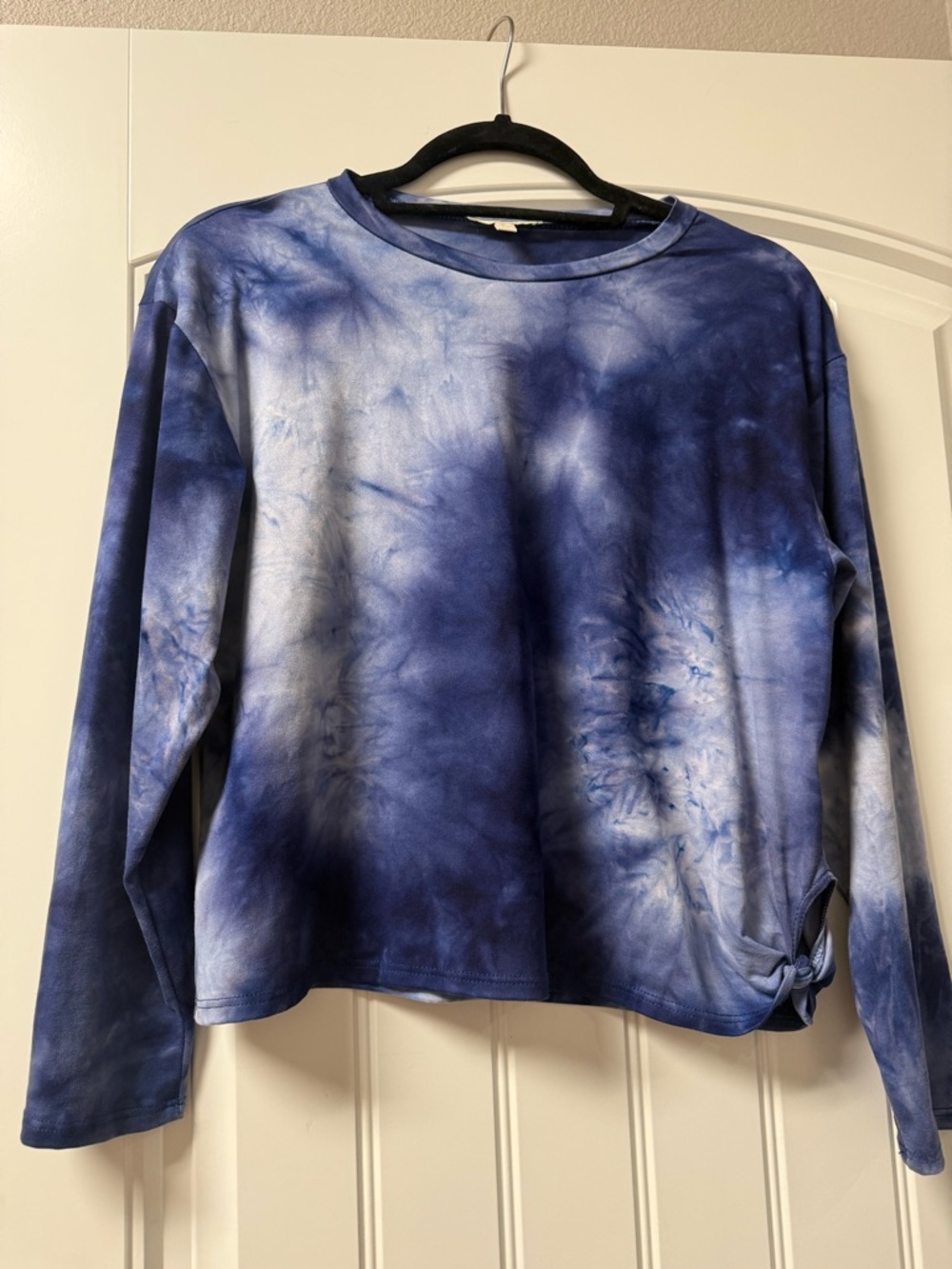 Navy Tie-Dye Long Sleeve Top